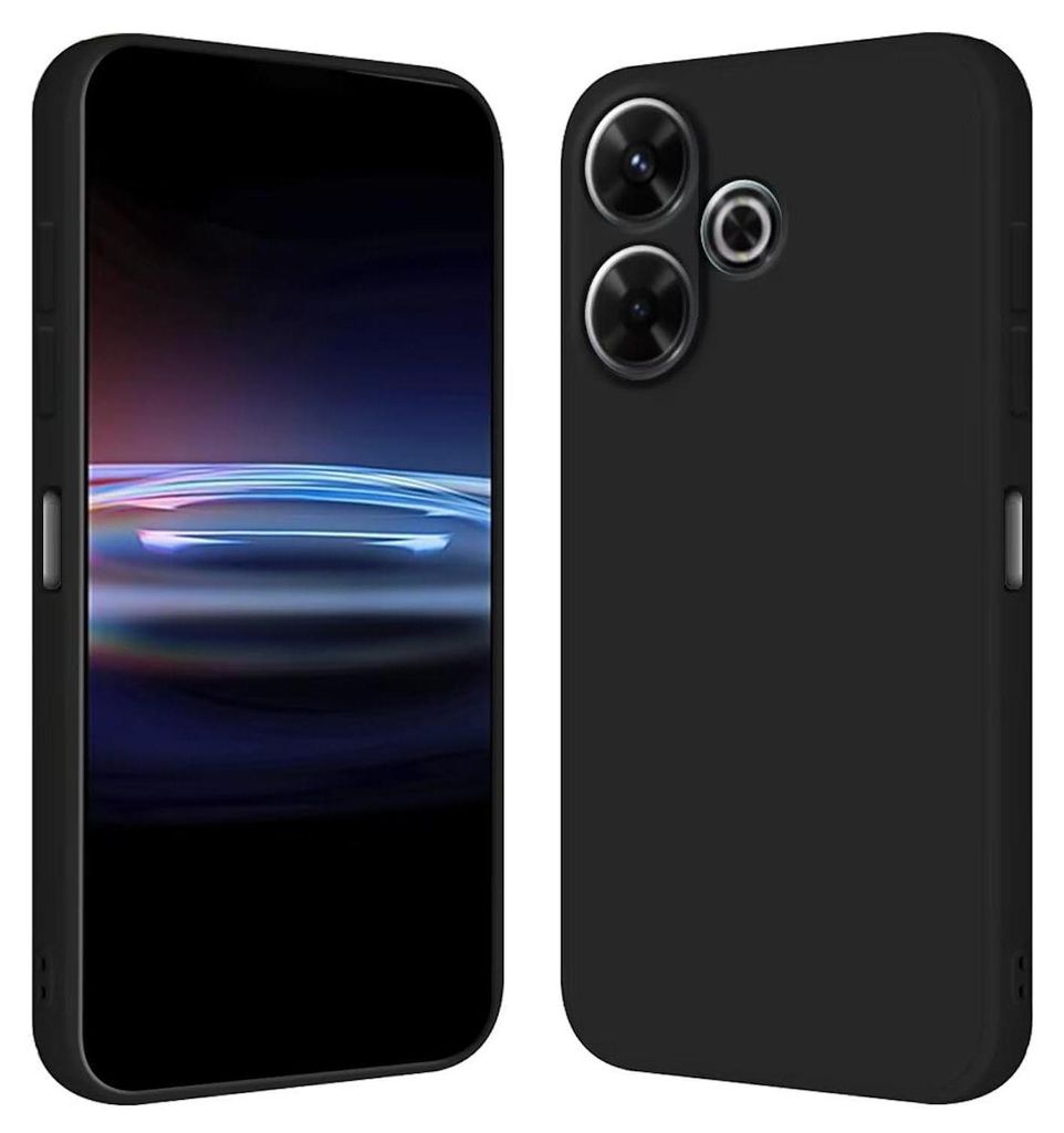 Für Xiaomi Redmi 13 4G / Poco M6 4G Silikon Schutz Schwarz Produktbild 