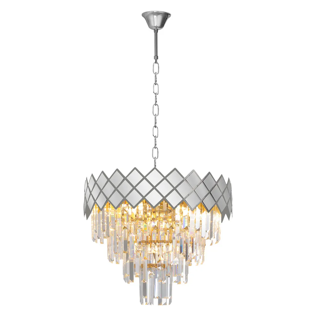 Lustre en cristal chromé CARISMA Milagro ML8889 avec 9 douilles E14