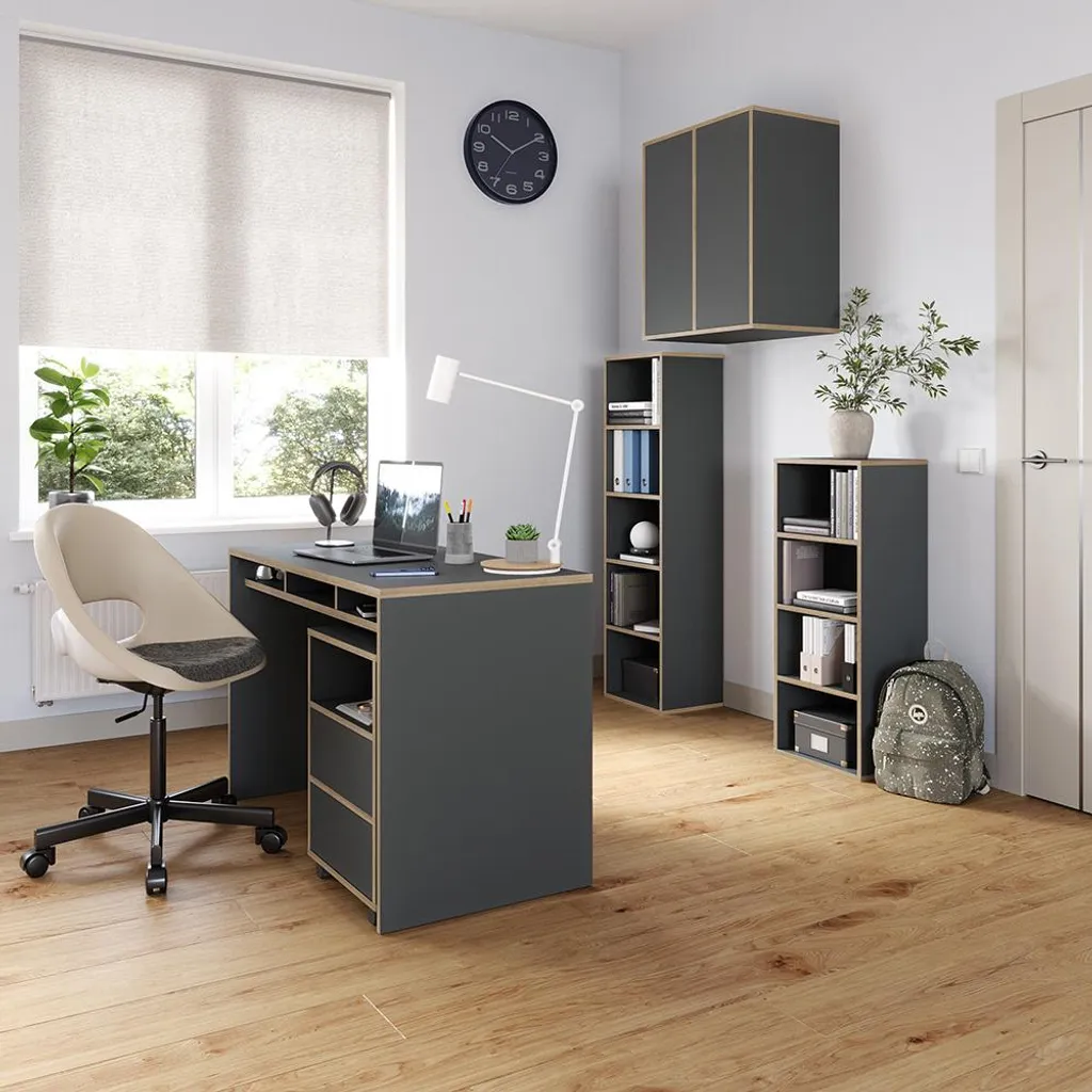 Etagère Design Anthracite Vicco Tetrix 2 Portes et Format Compact - 7