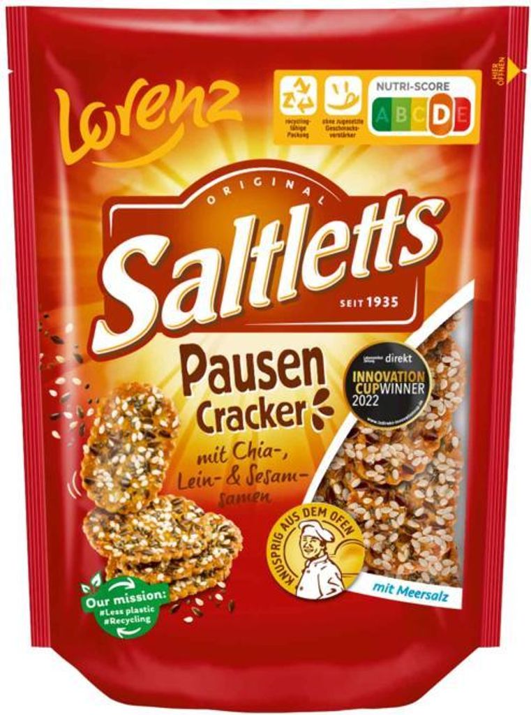 Lorenz Saltletts snack cracker integrali con pretzel Immagine del prodotto 