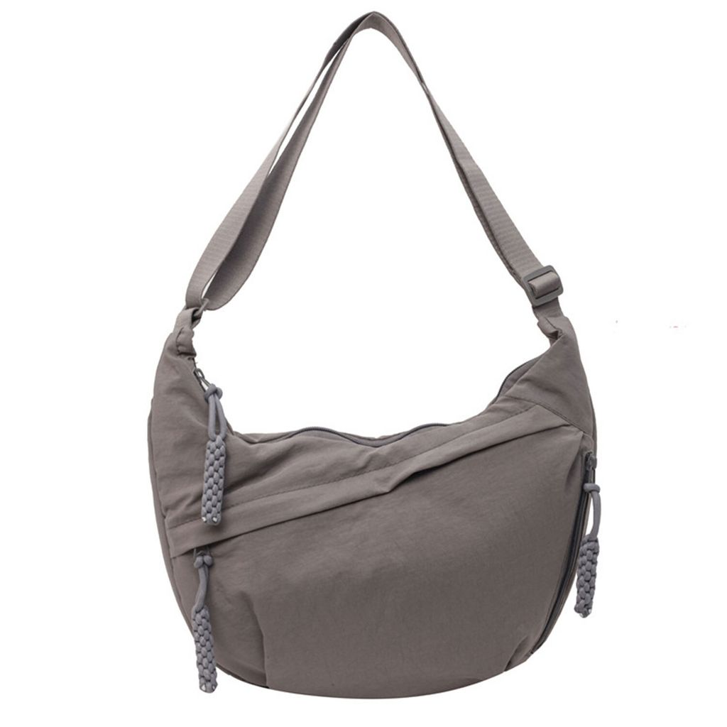 Handtasche Leichte Damen Schultertasche mit Verstellbare Schultergurte, Farbe: Grau