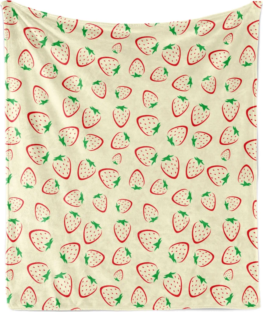 Plaid Arredo ABAKUHAUS 175x230 cm | Coperta Pile Fantasia Frutta