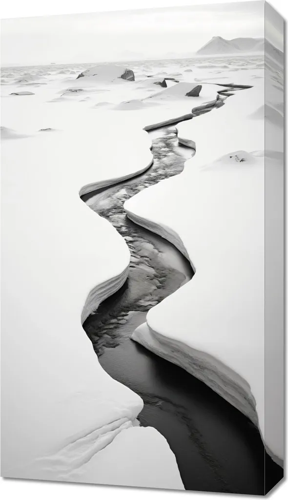 Image pour Déco Bureau 40 x 70 cm - Design Abstrait Fissures au Gel