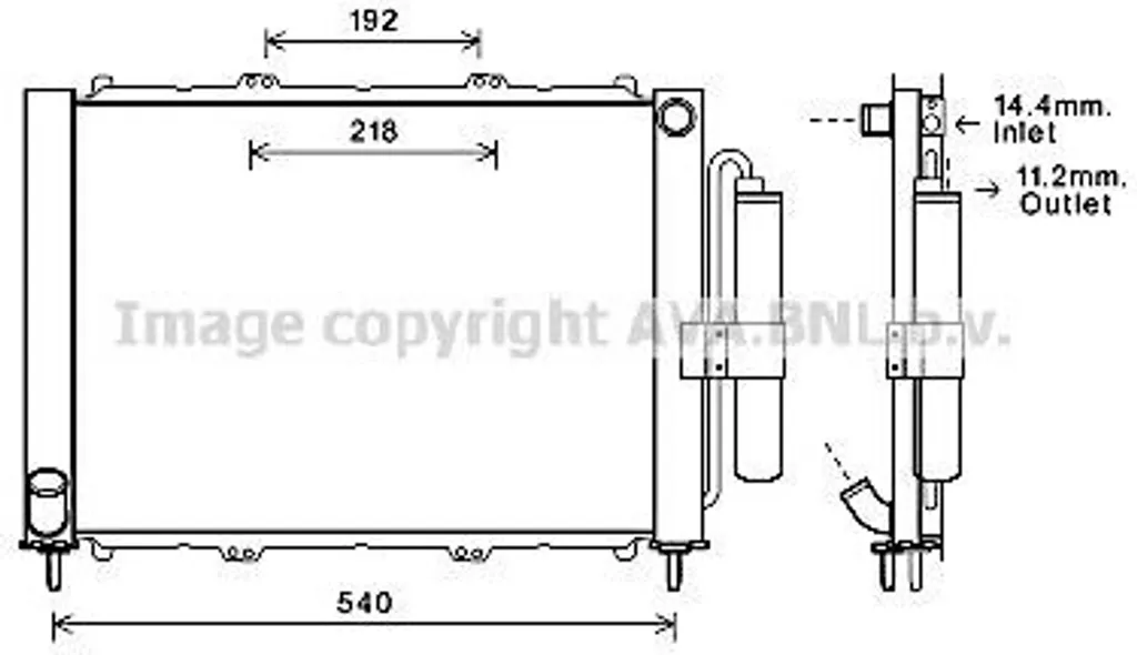Module de refroidissement en aluminium durable pour Renault Kangoo
