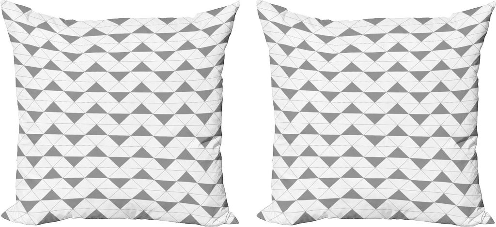ABAKUHAUS Neutral Kissenbezug Set (2Stück), Abstrakt Continuing Kulisse Einfache und moderne Kunst mit Symmetrical Pointers, 40 x 40 cm, Schwachgr...