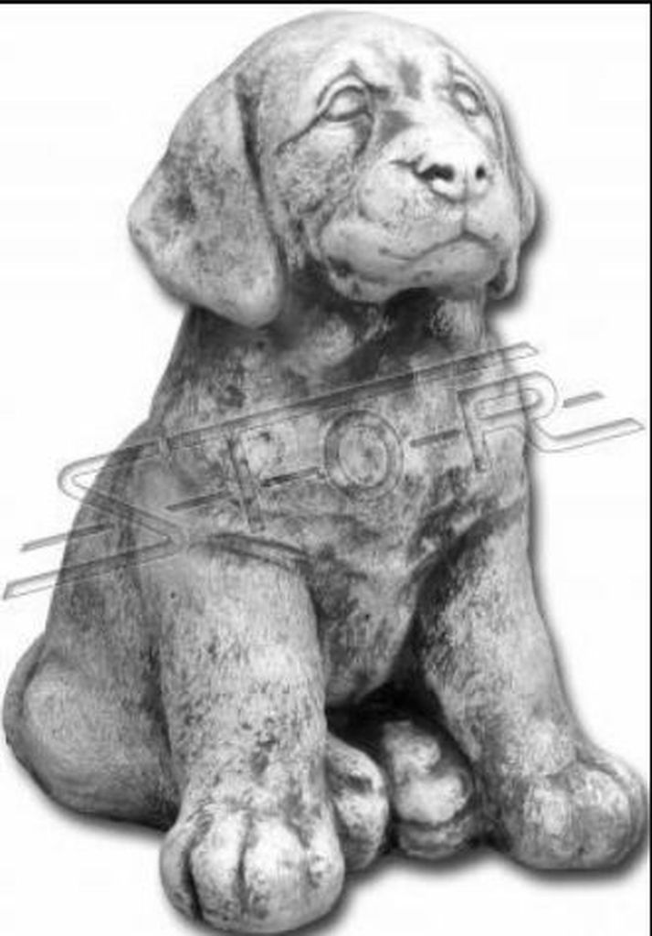 Garten Dekoration Hund Terrasse Stein Figuren Figur Deko Statue Skulptur S103080