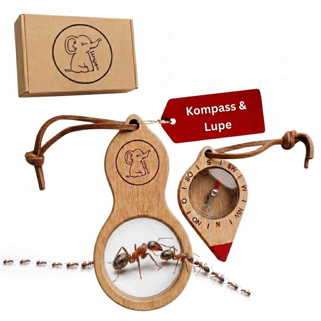 Eli® Forscherset für Kinder inkl Lupe und Kompass - Produktbild 