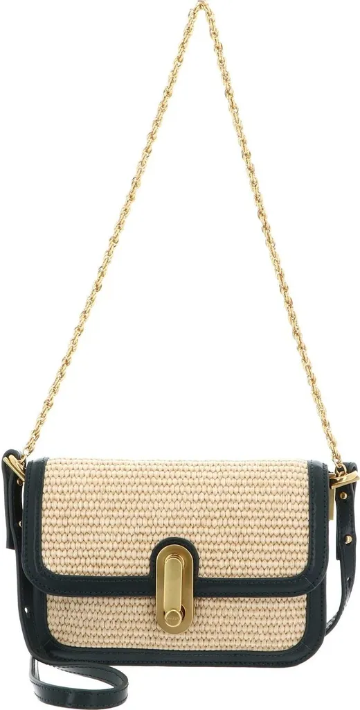 Ted Baker Sac à Épaule Mid Green en Raphia avec Détail Twist Lock Chic