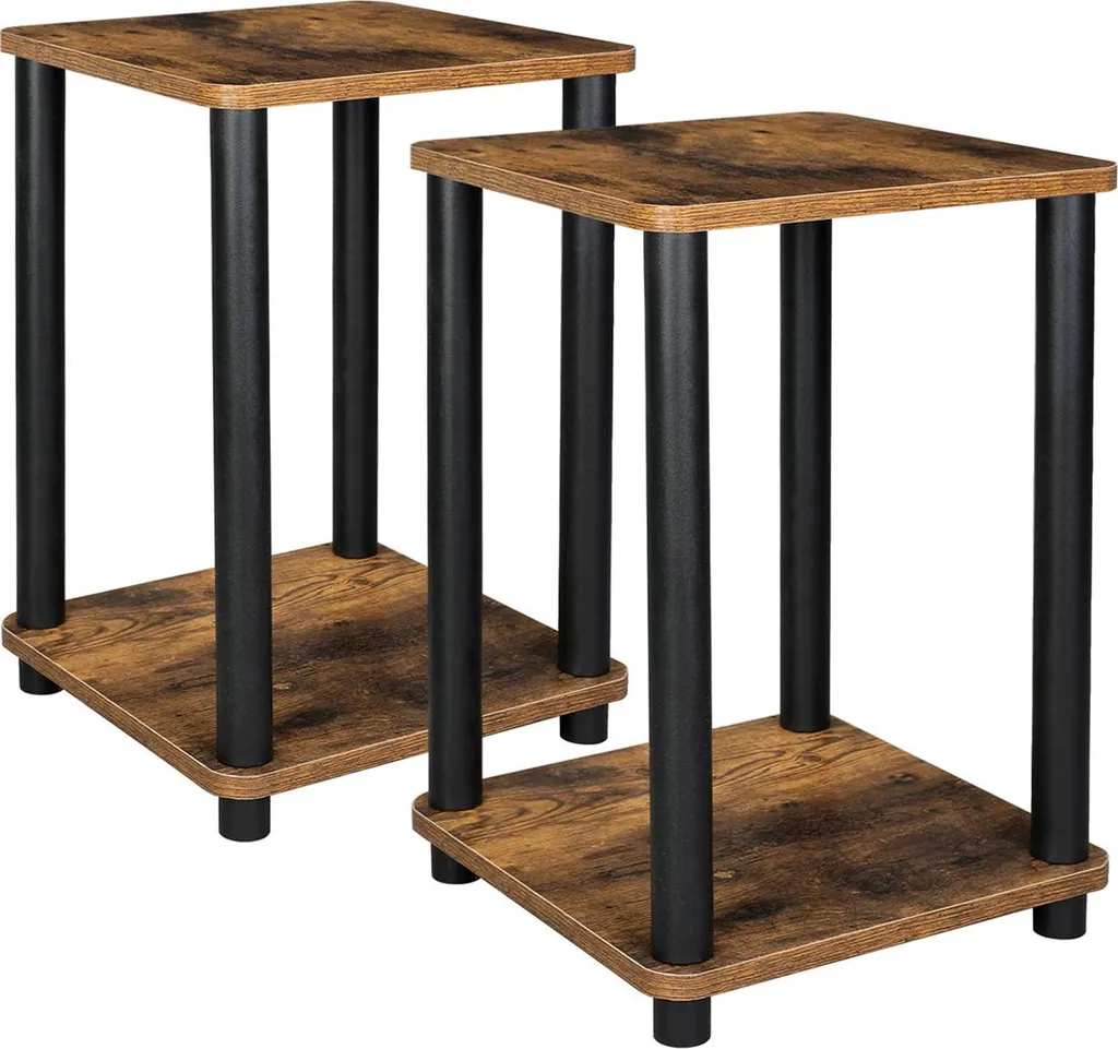 Table d'appoint espace salon coin lecture petite table basse bois métal