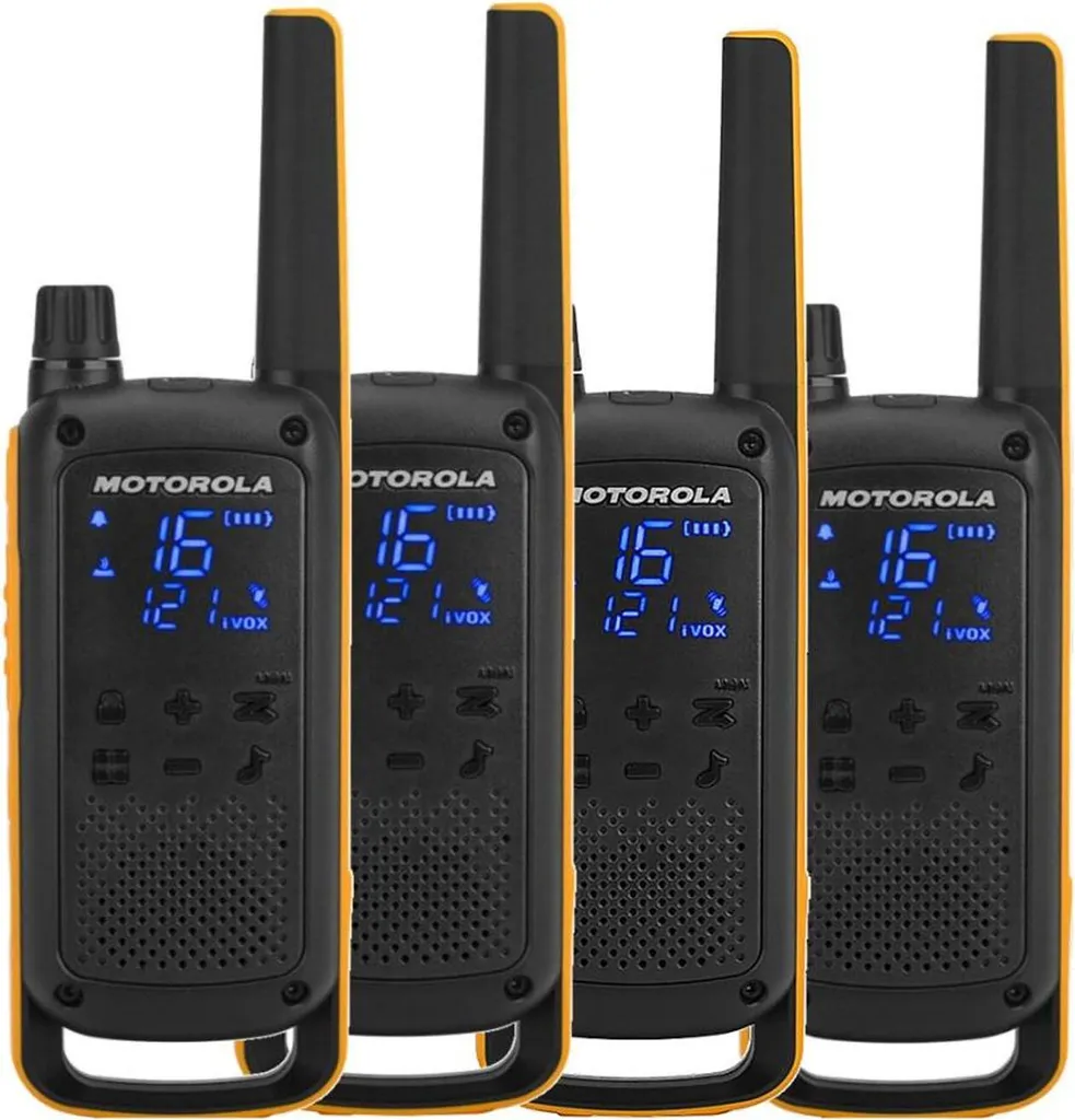 Talkie-Walkie Motorola T82 Extreme Quad Pack Radio PMR446 sans Licence
