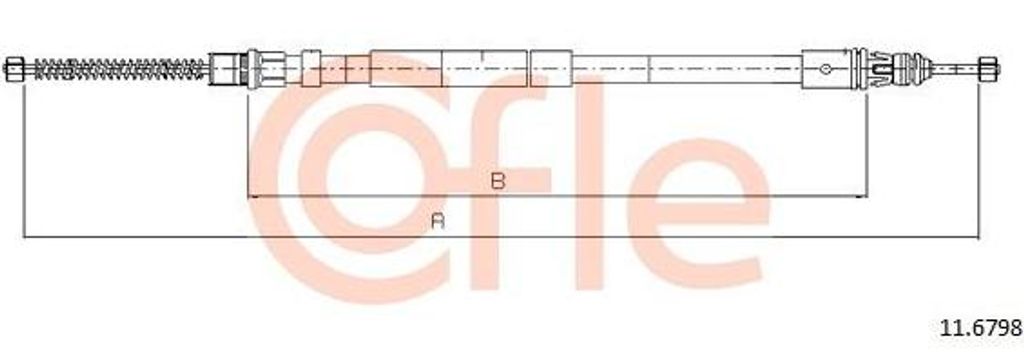 COFLE 11.6798 Seilzug, Handbremse OE 7700307720 kompatibel mit Trafic, Arena
