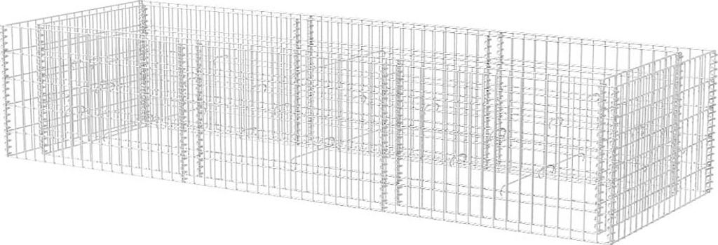 vidaXL Gabiónová zvýšená posteľ Oceľ 270 × 90 × 50 cm Obrázok produktu 