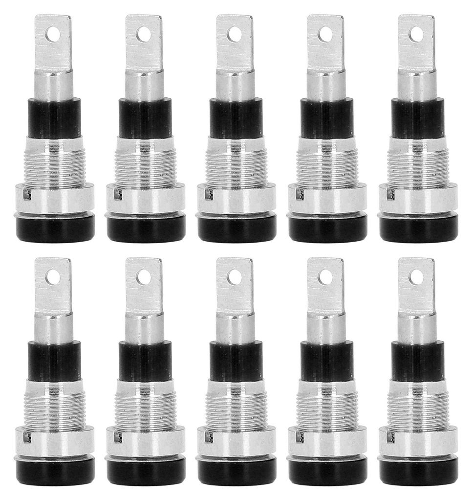 10 Stück Bananenstecker 4 mm, gute Leistung, lange Lebensdauer, elektrische Verbindungswerkzeuge, Schwarz