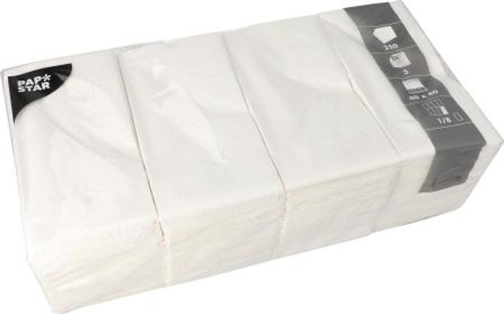 250 tovaglioli a 3 veli con piegatura 1/8 40 cm x 40 cm Immagine del prodotto 