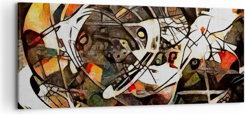 Bild auf Leinwand - Leinwandbild - Abstraktion modern - 120x50cm - Wand Bild - Wanddeko - Leinwanddruck - Bilder - Kunstdruck - Wanddekoration - Le...