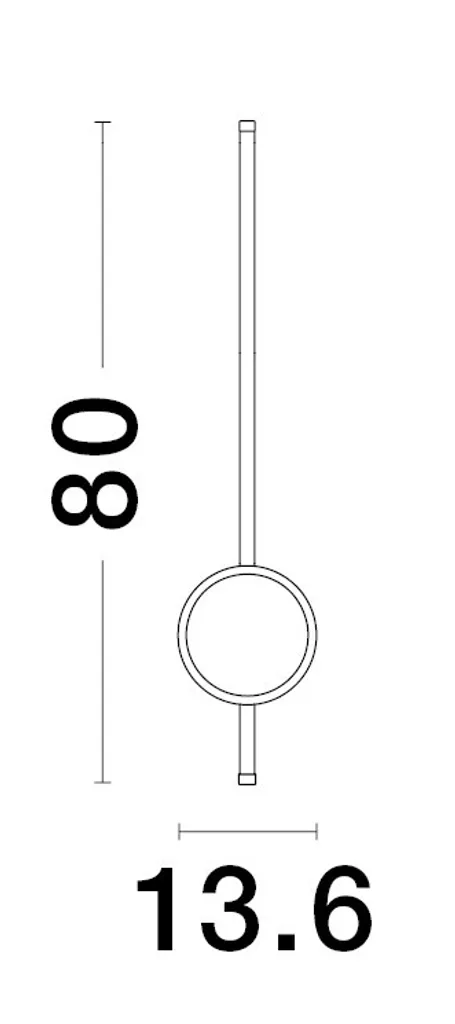 Nova Luce CLOCK Applique Murale LED Design en Aluminium et Verre Sablé