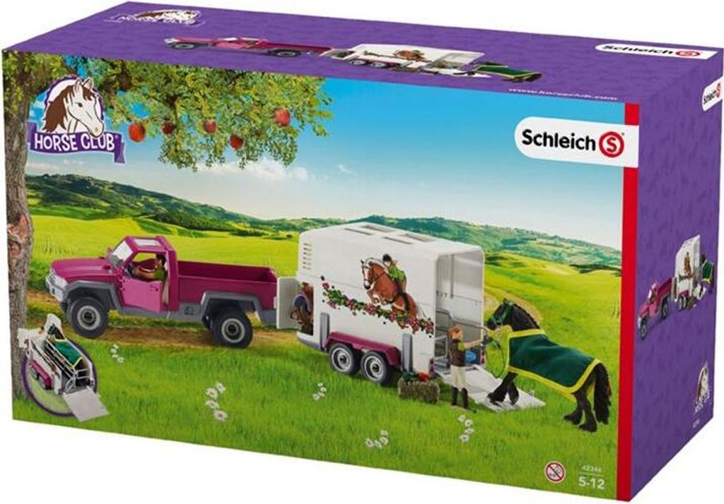 Schleich Pick-up avec remorque à chevaux Image du produit 