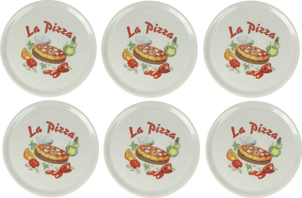 Saturnia Pizzateller mit Muster (6 Stück, La Pizza Ø 31cm) Produktbild 