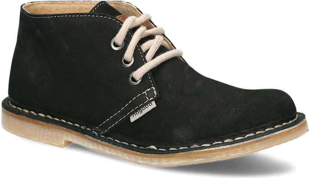 NAGABA Boots Herren Lederschuhe mit Leder-Einlegesohle, Schwarz, 42