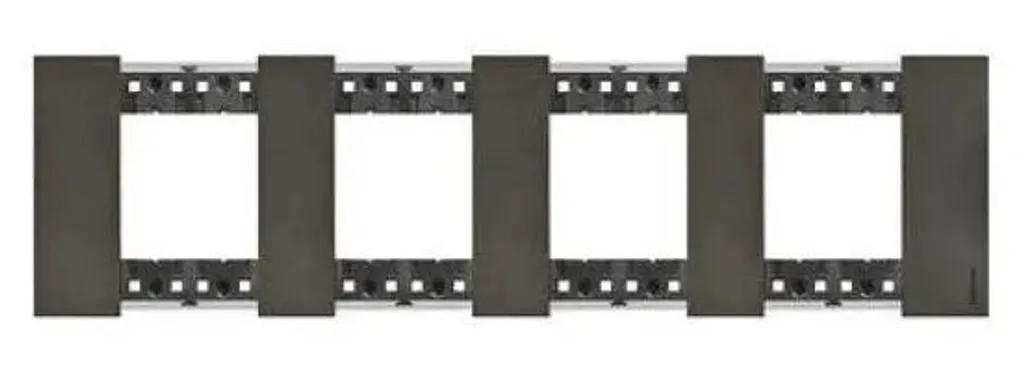 Plaque BTicino Living Now KA4802M4 2x4 modules finition Space métal