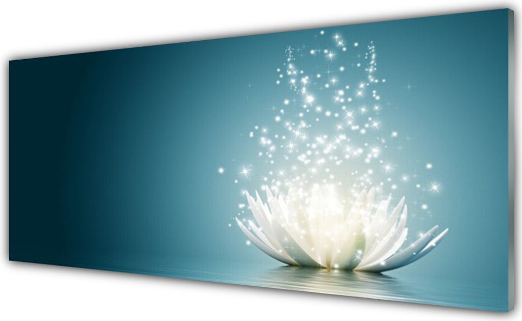 Glasbilder 125x50 Wandbild Druck auf Glas Lotosblüte Blume Pflanzen