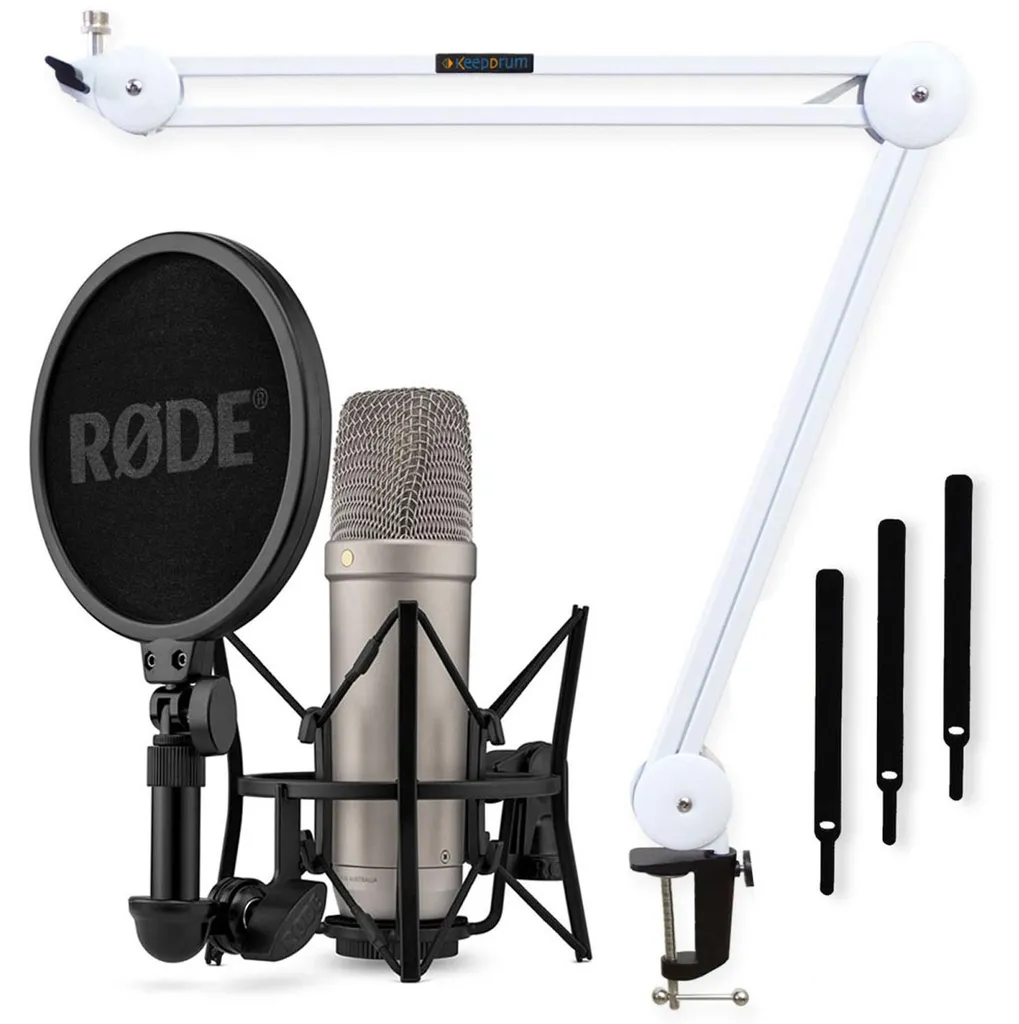 Microphone de Studio Rode NT1 5th Gen Pack Complet avec Bras Blanc