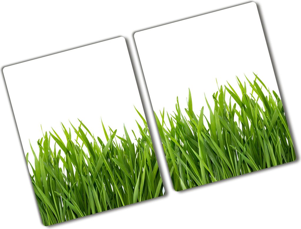 Tulup Glas Herdabdeckplatte - 2x40x52 cm - Glaskeramikkochfeld-Abdeckung Spritzschutz Glasabdeckplatte Kochplattenabdeckung und Schneidebrett - Zwe...