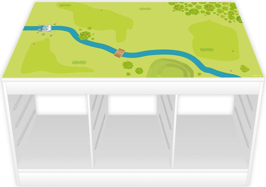 Spielfolie/ Möbelfolie IKEA TROFAST Wald & Wiese 95 x 42 cm Aufkleber Kinderzimmer Spieltisch (Möbel nicht inklusive)