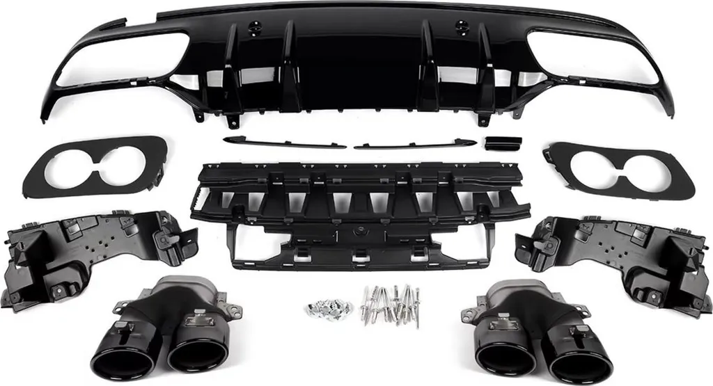 Diffuseur arrière Mercedes Classe C W205 Berline AMG C43 noir brillant