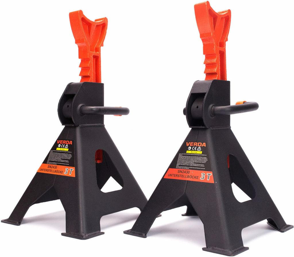2X Unterstellböcke 3T, 295-425 mm, Wagenheber Ständer Produktbild 