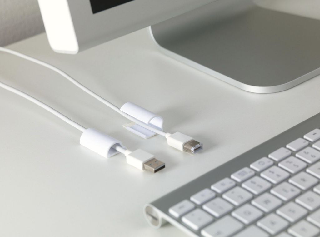 tesa Powerstrips Kabelclip - Kabel Clip selbstklebend - Weiß - 3 x 5 Kabel Clips