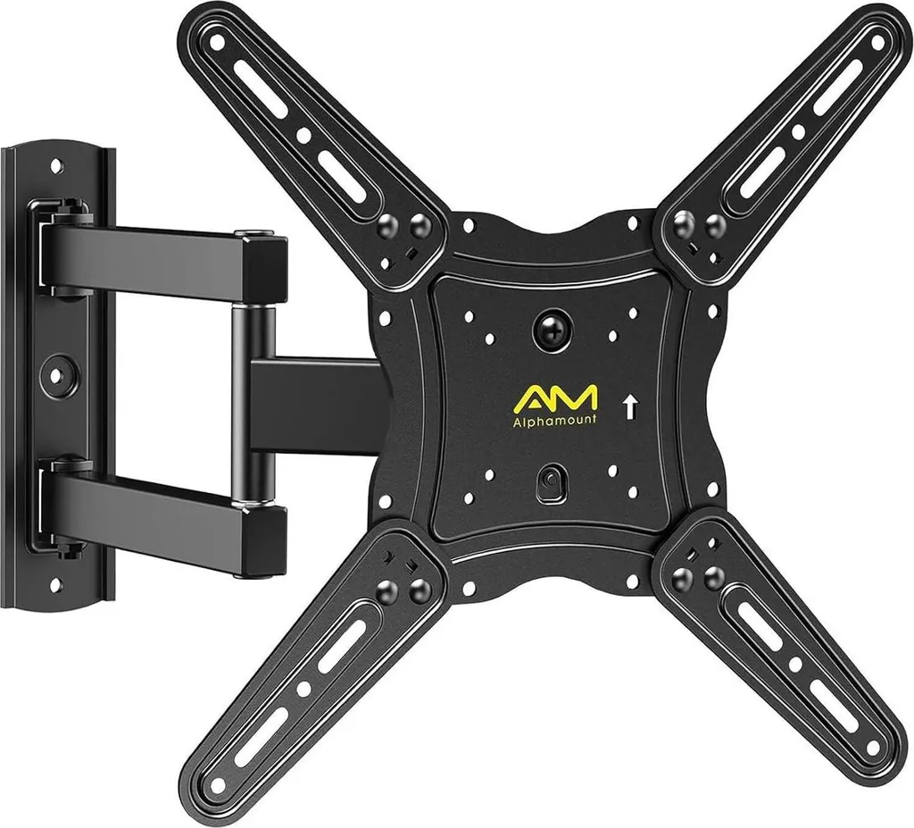 Alphamount Supporto TV Parete 26-60: Staffa Orientabile Resistente 35kg