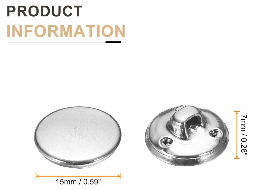 10 Stš¹ck Metall Antik Knopf 15mm Rund Metall N?hknopf Messing Schaft Ersatzknopf fš¹r Herren Damen Blazer Anzug Wollmantel Hemd Jacke Hose N?h...