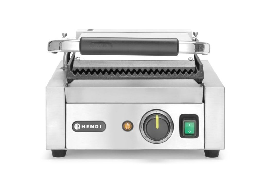 Kontakt Grill Kontaktowy Ryflowany Pojedynczy 1800W - Hendi Zdjęcie produktu 
