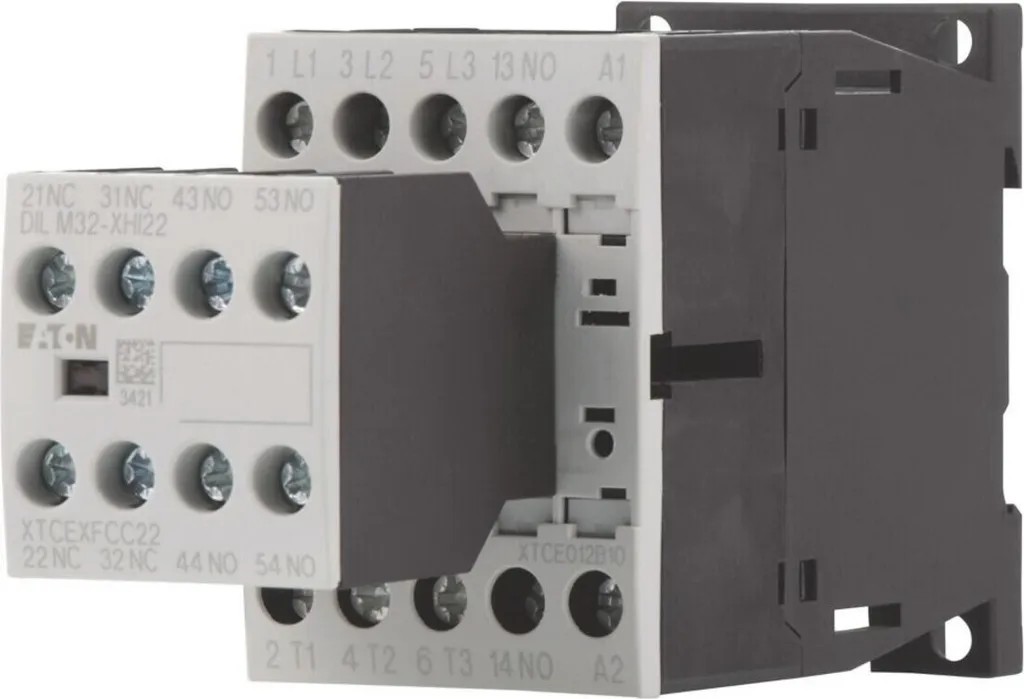 Contacteur Triphasé Eaton DILM12-32 24VDC pour Moteur Électrique 12A