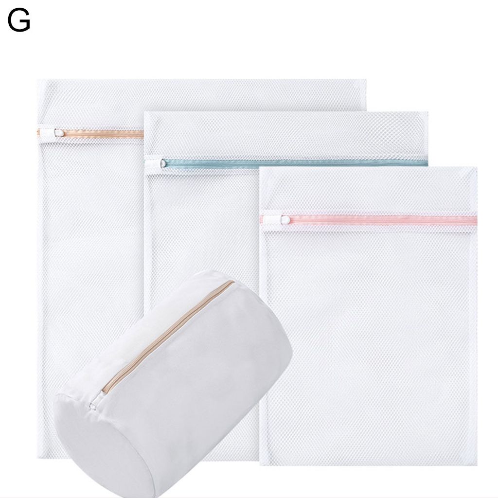 4/5/6/8pcs Waschmaschine Waschküche Unterwäsche Kleidung Netz Reißverschlussbeutel-G Grobmaschig, 4 Stück/Set