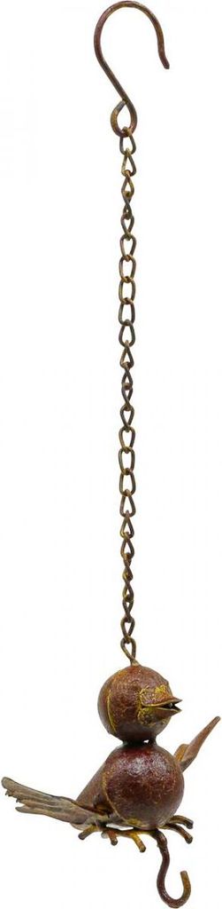 Metallvogel Futterstelle Rost Deko Garten Balkon 13cm