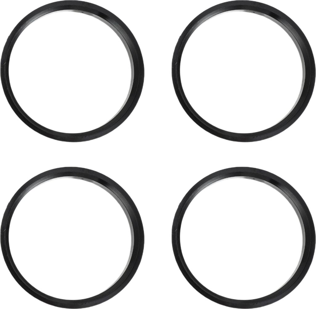 Hub Zentrierungsringe, 67,1 mm ID 73,1 mm OD Auto Radnabenringe ABS Kunststoff Schwarz, 4 Stück