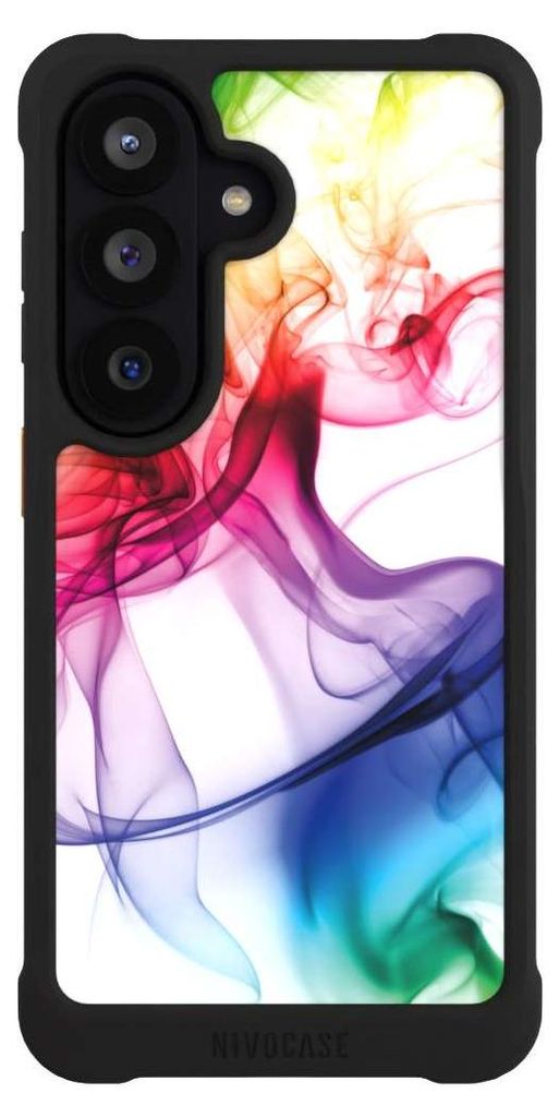 NIVOCASE Hülle für Samsung Galaxy S26 Stoßfeste Handyhülle NIVOmax Case Schwarz Farbe Regenbogen Wasser