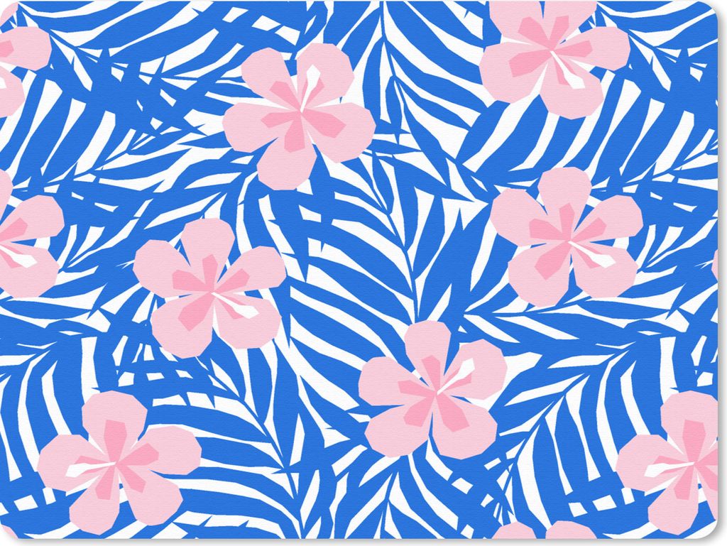 MuchoWow Mauspad Mousepad Hawaii - Blüte - Tropisch - Muster 23x19 cm - Mousepads - Maus Mat - Pad - Mausunterlage - Schreibtischunterlage - Mau...