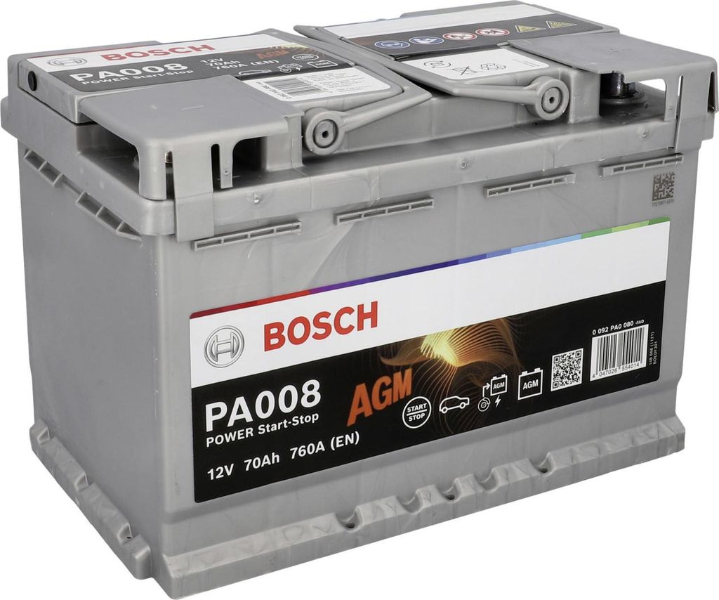 Bosch Starterbatterie AGM 70Ah 760A PowerLine Produktbild 