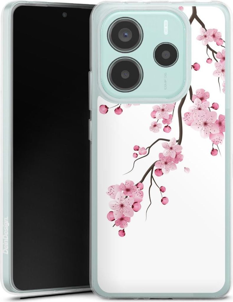 DeinDesign Handyhülle für Xiaomi Redmi Note 14 5G Silikon Hülle Case Smartphone Schutzhülle Asien Japan Kirschblüten