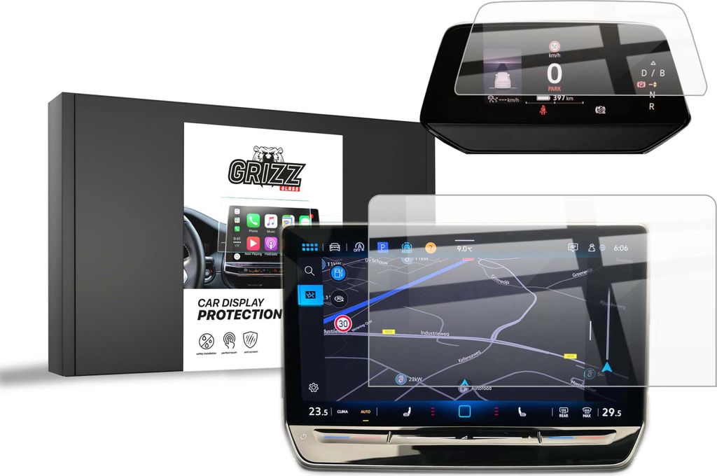 Keramische Autodisplayfolie 2in1 für Volkswagen ID.5 12,9" (2024-2025), Grizz Protector