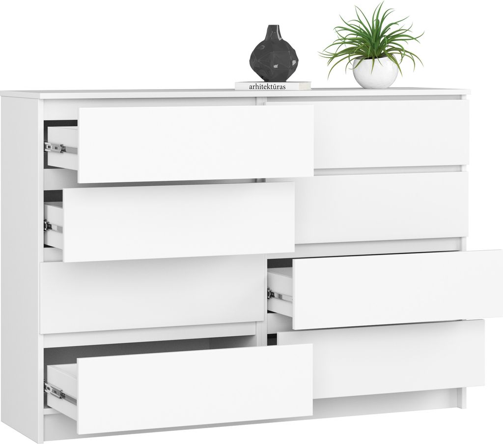 AKORD Furniture Factory OP0LKOMBIA004, Biały, 8 szuf., Zdjęcie produktu 