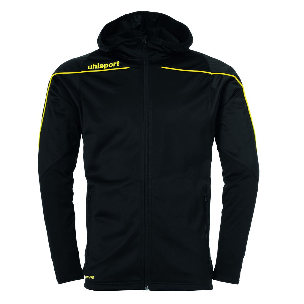 Uhlsport STREAM 23 TRACK HOOD JACKET 164 schwarz/fluo grün