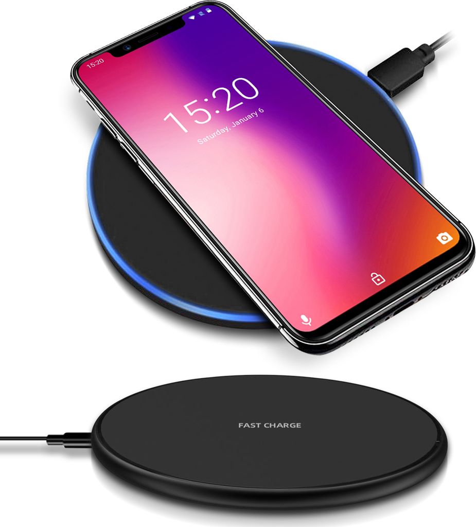 QI Wireless Schnell Ladegerät Umidigi One Pro / Z2 Pro Kabellos Induktives Laden