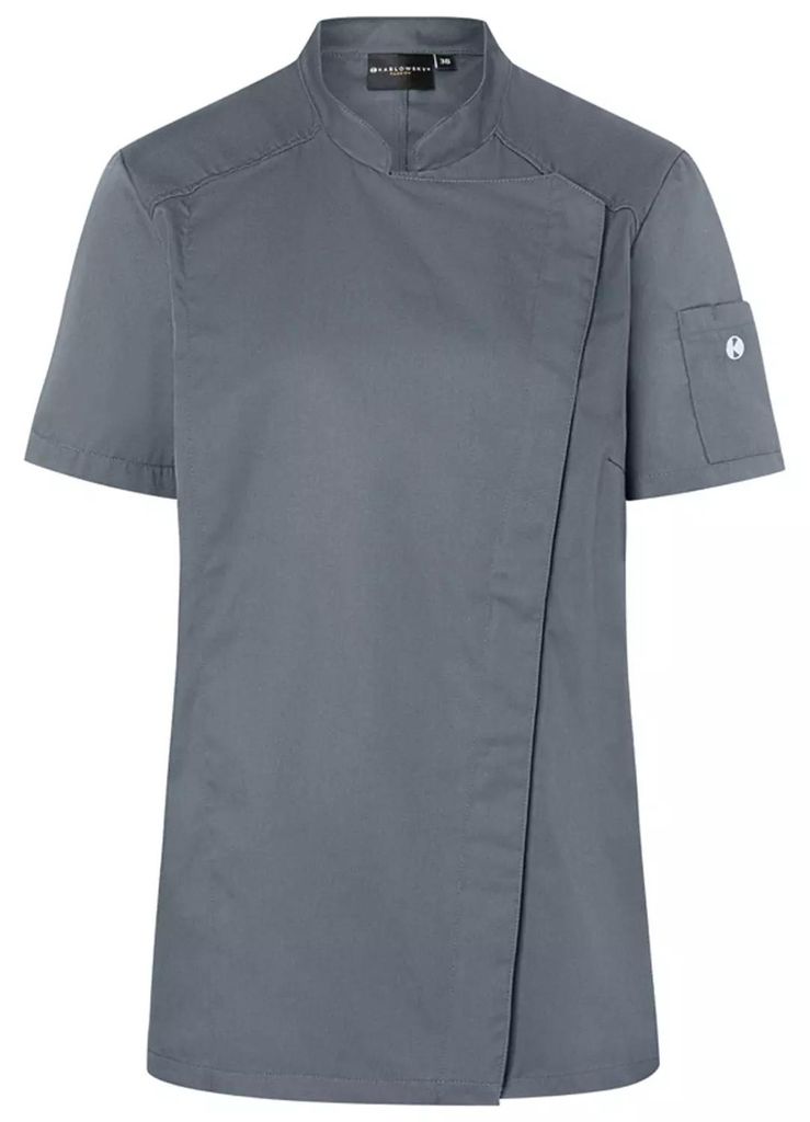 Karlowsky - "Modern-Look" Kochjacke für Herren kurzärmlig FK3273 (52 in) (Anthrazit)