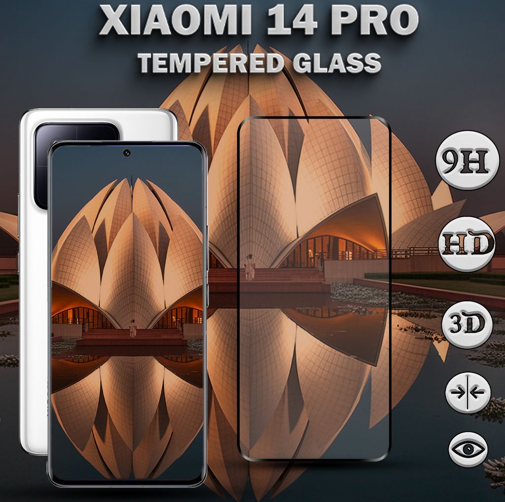 Xiaomi 14 Pro - Gehärtetes Glas 9H - Hochwertiger 3D-Displayschutz