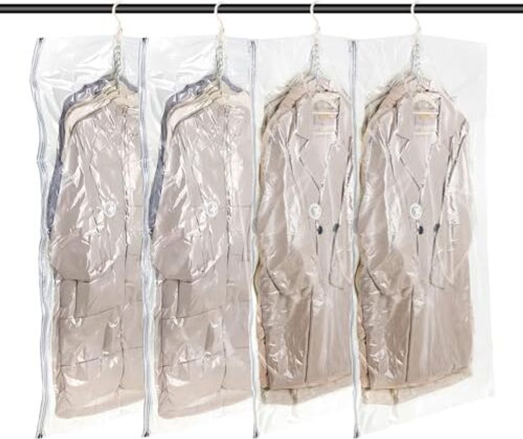 Hängende Vakuumspeicherbeutel räumlich sparende Jumbo große saisonale Kleidung, Kleider, Anzüge, wiederverwendbares Schrank Organ (a)