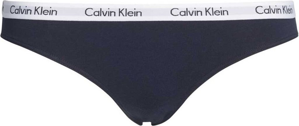 CALVIN KLEIN Damen Tanga, Stretch-Baumwoll-Höschen mit sichtbarem Gummizug und Logo, Unterwäsche Artikel D1617A, L, Cotone 90%,Elasthan 10%